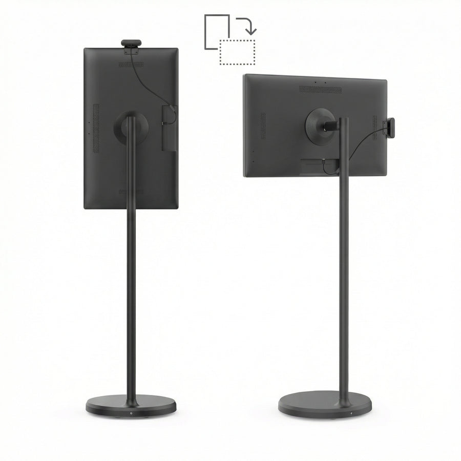 32" Portable Smart Tablet TV with Rotating & Height-Adjustable Stand | Battery-Powered up to 6 Hours, Incell Touchscreen, 1920x1080 FHD, 8GB+128GB, 4K Camera & Android OS | Cordless Freedom for Home, Office & Entertainment